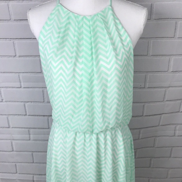 Takara Dresses & Skirts - Takara womens dress mint green white chevron XL